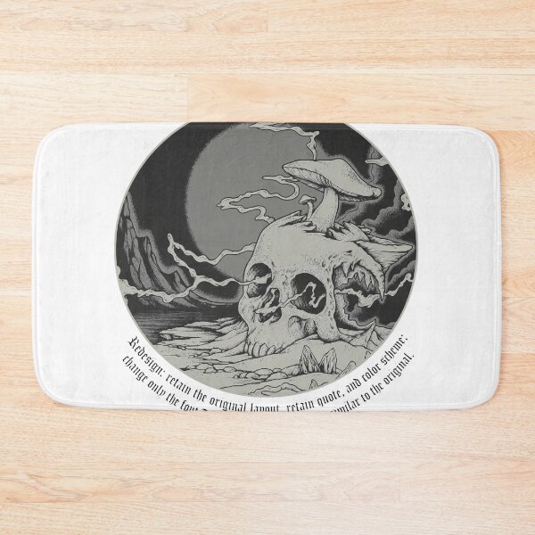 Item preview, Macabre Skull & Mushroom Moonscape Emblem designed and sold by MONALAMOUREA.