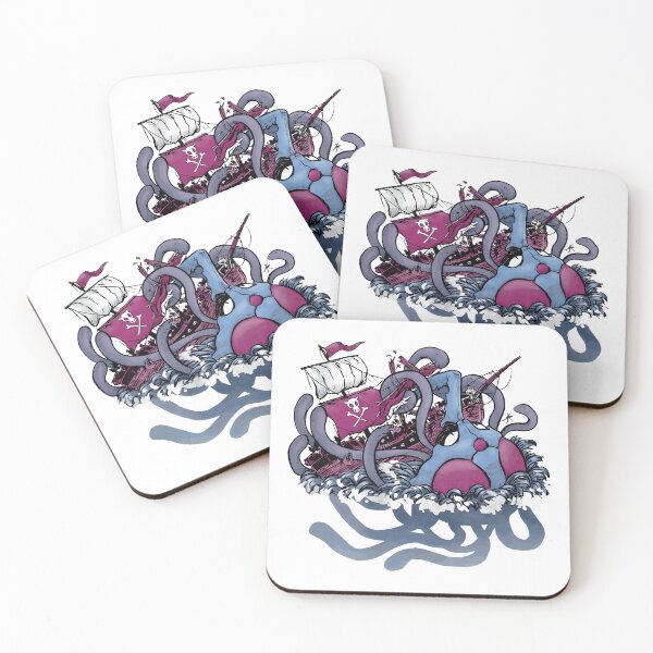 Item preview, Epic Sea Battle Pirate Ship Monster Art designed and sold by JosielynBie.