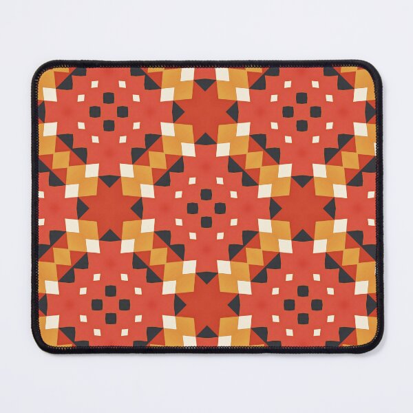 Item preview, Vibrant geometric pattern with red, orange, and black squares designed and sold by PenguinWinter.