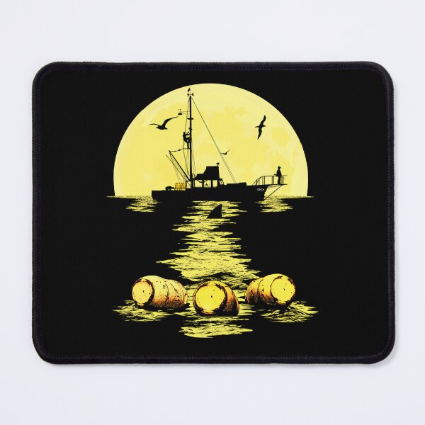 Item preview, Fishing Boat Full Moon Silhouette designed and sold by RileyHopeD.