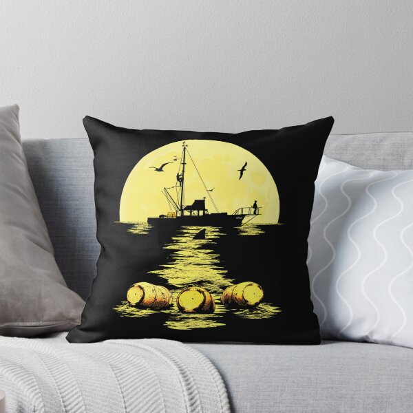 Item preview, Fishing Boat Full Moon Silhouette designed and sold by RileyHopeD.
