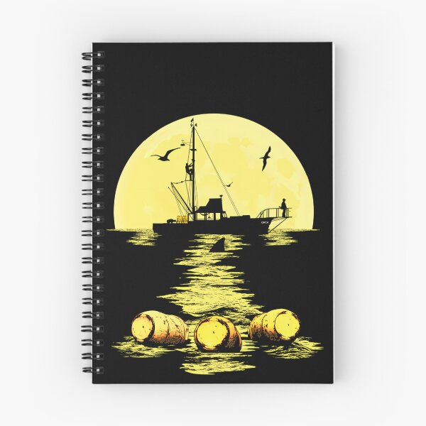 Item preview, Fishing Boat Full Moon Silhouette designed and sold by RileyHopeD.