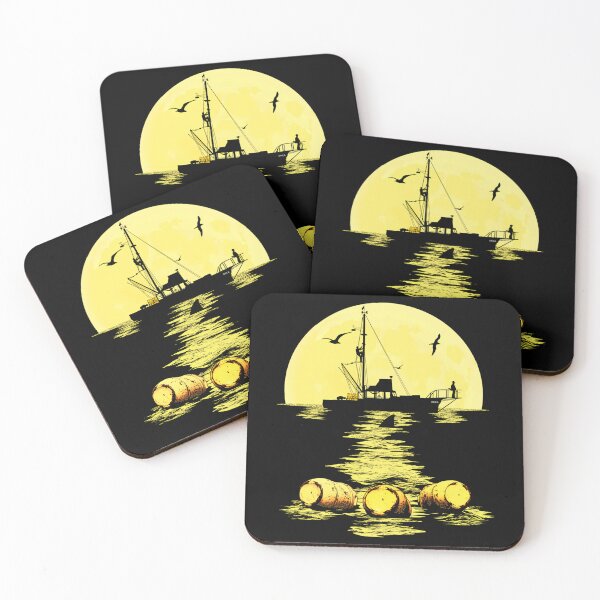 Item preview, Fishing Boat Full Moon Silhouette designed and sold by RileyHopeD.