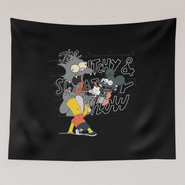 Item preview, Itchy Scratchy Show Bart Brick Wall  designed and sold by MONALAMOUREA.