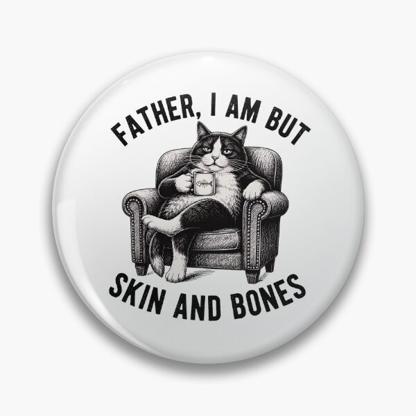 Item preview, Cat Father Skin Bones Humorous Art designed and sold by SoyLamderma.