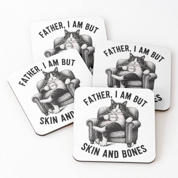 Item preview, Cat Father Skin Bones Humorous Art designed and sold by SoyLamderma.