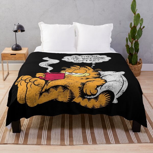 Item preview, Garfield Is There Life Before Coffee Retro Cartoon Cat designed and sold by AzulAdams.