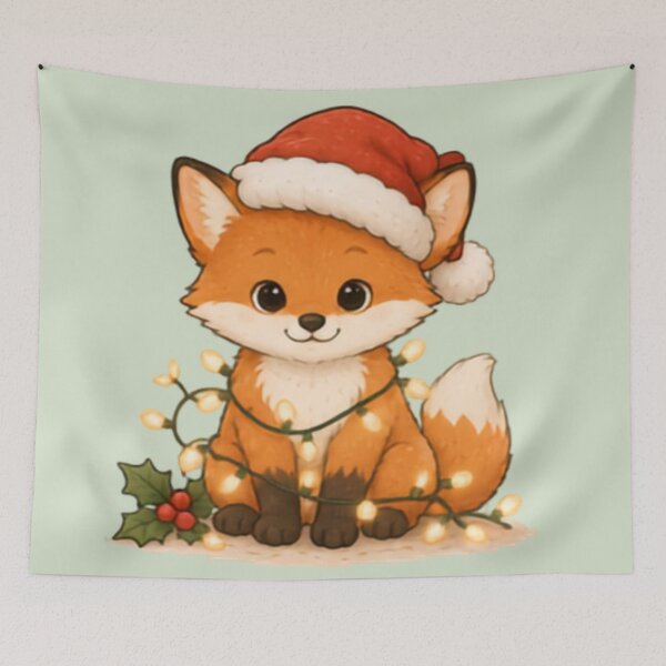 Item preview, Cute Festive Fox designed and sold by MellowMunchkins.