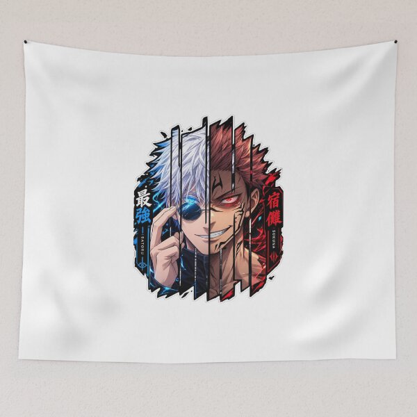 Item preview, Gojo and Sukuna Split Face Anime Sticker PRIME4YOU designed and sold by PRIME4YOU.