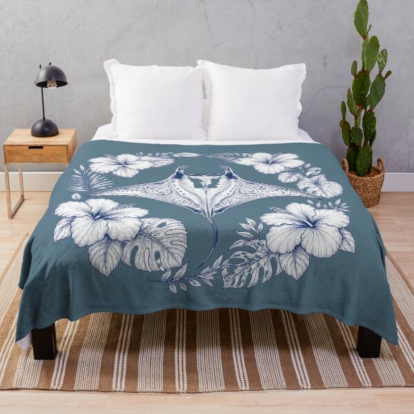 Item preview, Manta Ray Botanical Line Art Design designed and sold by MOCH- ART.