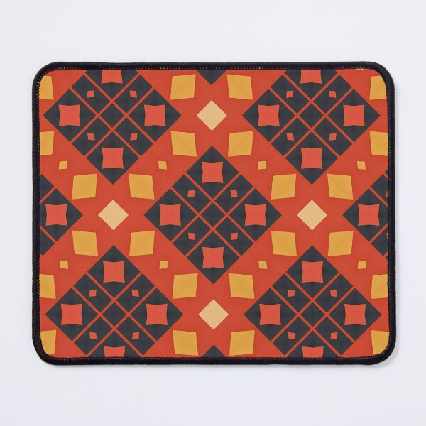 Item preview, Geometric pattern features bold orange and yellow diamonds designed and sold by PenguinWinter.