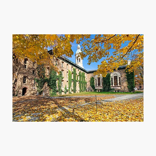 Item preview, Nassau Hall with Fall Foliage designed and sold by George Oze.
