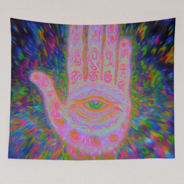 Item preview, Aggressive Hamsa Neon Evil Eye Amulet designed and sold by MongLongStudio.
