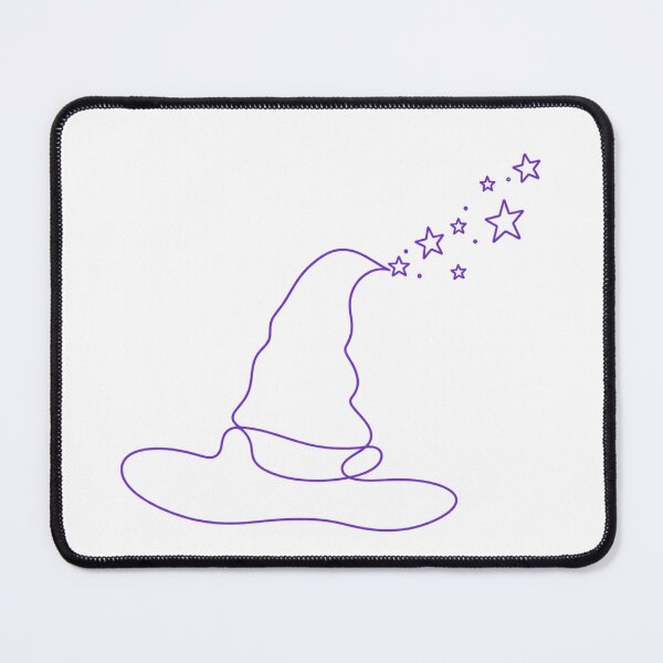 Item preview, Minimalist Witch Hat Line Art Magic Sparkle Wizard TTRPG Role Play designed and sold by Yellowriversss.