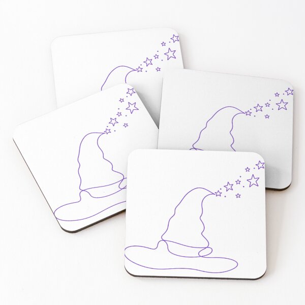Item preview, Minimalist Witch Hat Line Art Magic Sparkle Wizard TTRPG Role Play designed and sold by Yellowriversss.