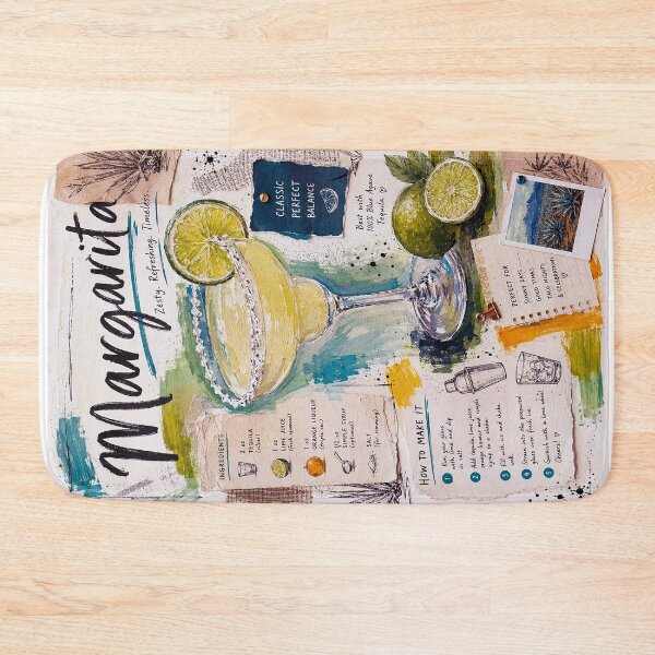 Item preview, How to make a Margarita cocktail illustration designed and sold by GalleryKauffeld.