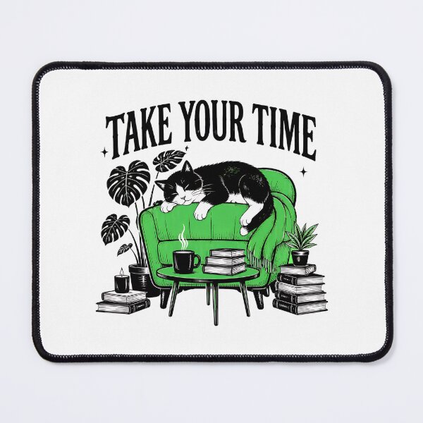 Item preview, Cat Take Your Time Relaxing Reading Cityscape Design designed and sold by SoyLamderma.