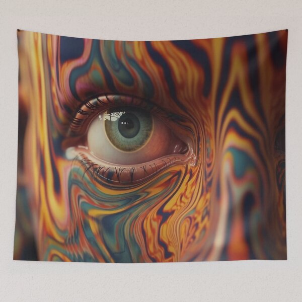 Item preview, Close Up Eye In Swirling Marble Face designed and sold by MongLongStudio.