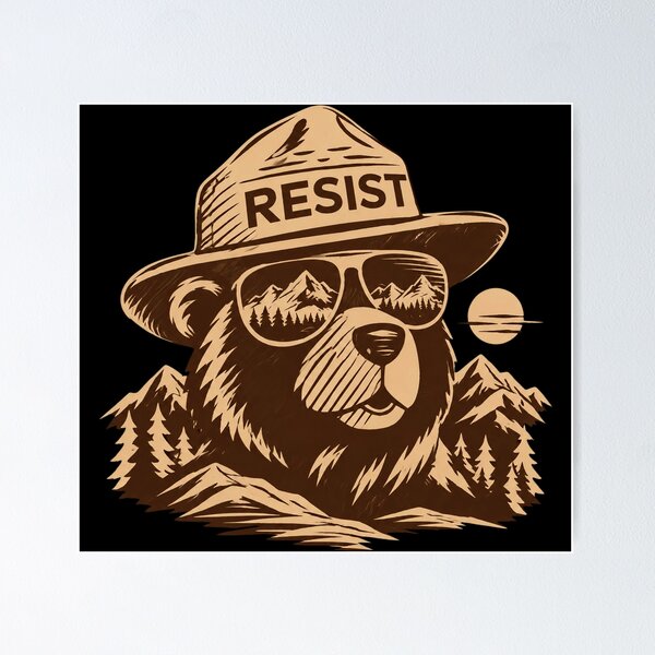 Item preview, Protect Our National Parks Stand With Smokey The Bear Retro designed and sold by AvaLawley.