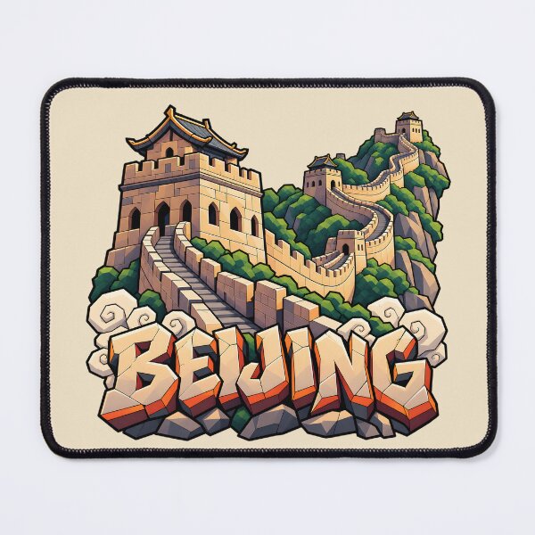 Item preview, Great Wall of China Beijing – Chinese Landmark Travel Illustration designed and sold by Leeded.