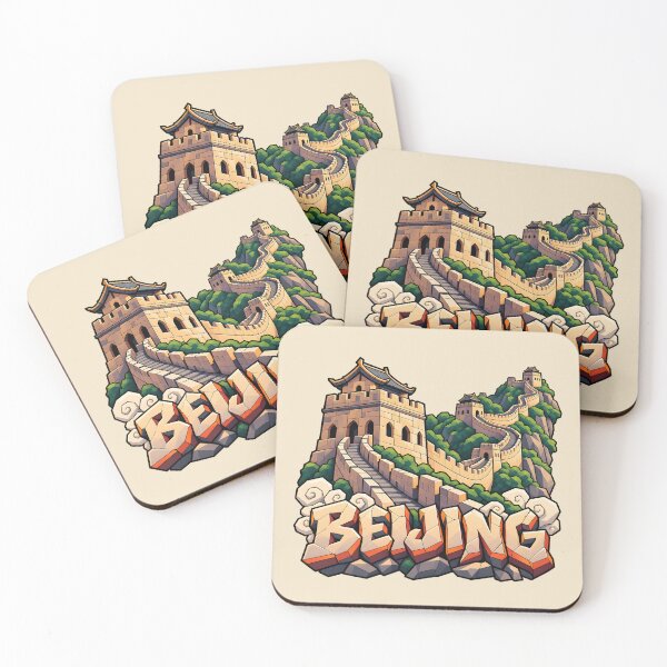 Item preview, Great Wall of China Beijing – Chinese Landmark Travel Illustration designed and sold by Leeded.
