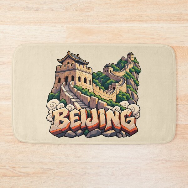 Artikelvorschau, Chinesische Mauer Peking – Reiseillustration zu chinesischen Wahrzeichen entworfen und verkauft von Leeded.