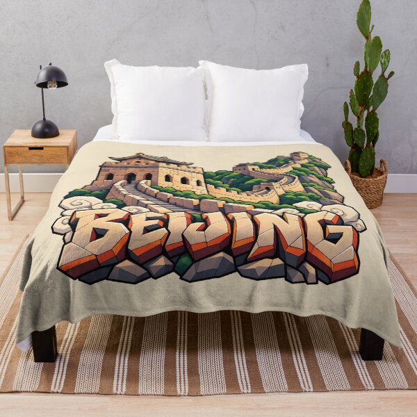 Item preview, Great Wall of China Beijing – Chinese Landmark Travel Illustration designed and sold by Leeded.