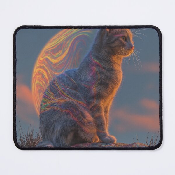 Item preview, Alone With The Moon Glowing Cat designed and sold by MongLongStudio.