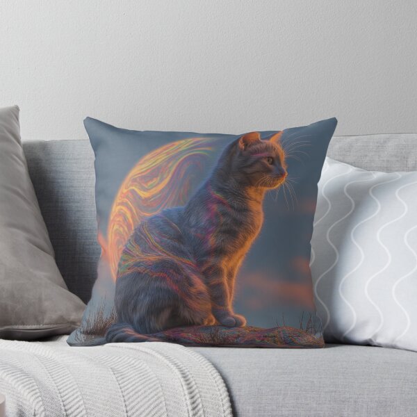 Item preview, Alone With The Moon Glowing Cat designed and sold by MongLongStudio.