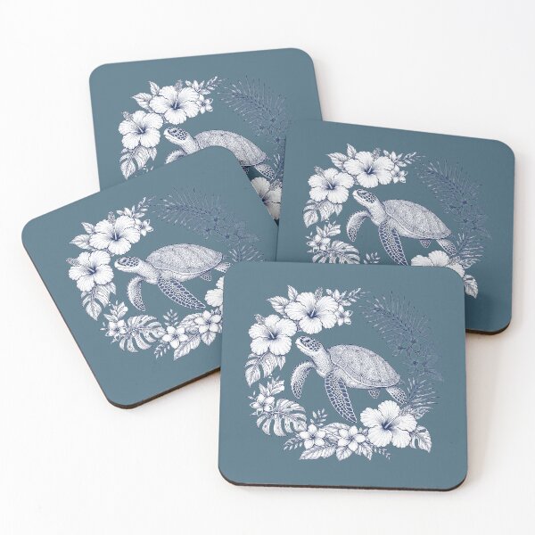 Item preview, Sea Turtle Botanical Line Art Design designed and sold by MOCH- ART.