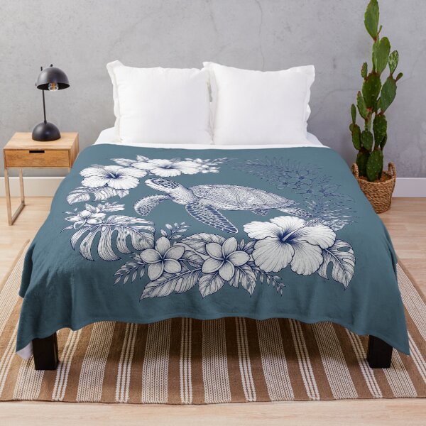 Item preview, Sea Turtle Botanical Line Art Design designed and sold by MOCH- ART.