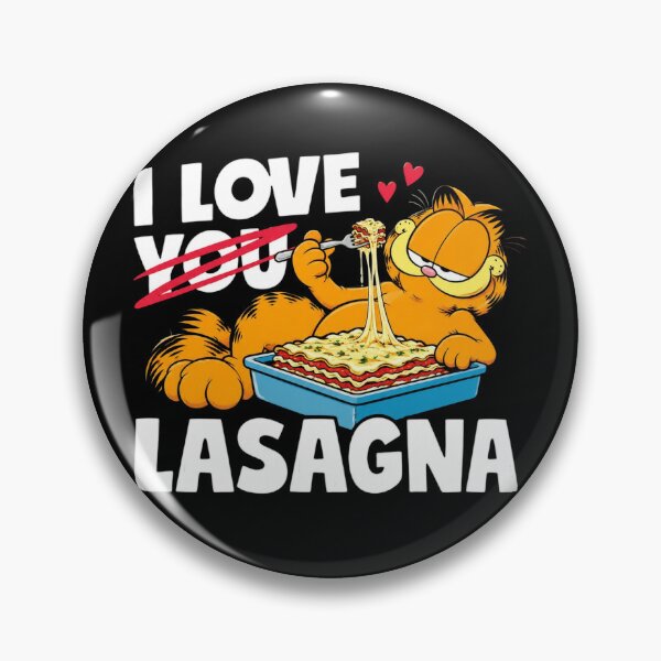 Item preview, Garfield I Love Lasagna Retro Cartoon Cat Comic Character designed and sold by AzulAdams.