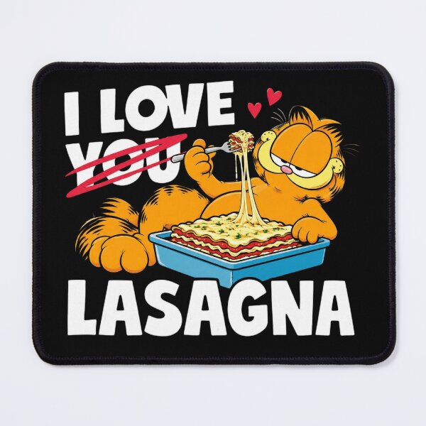 Item preview, Garfield I Love Lasagna Retro Cartoon Cat Comic Character designed and sold by AzulAdams.