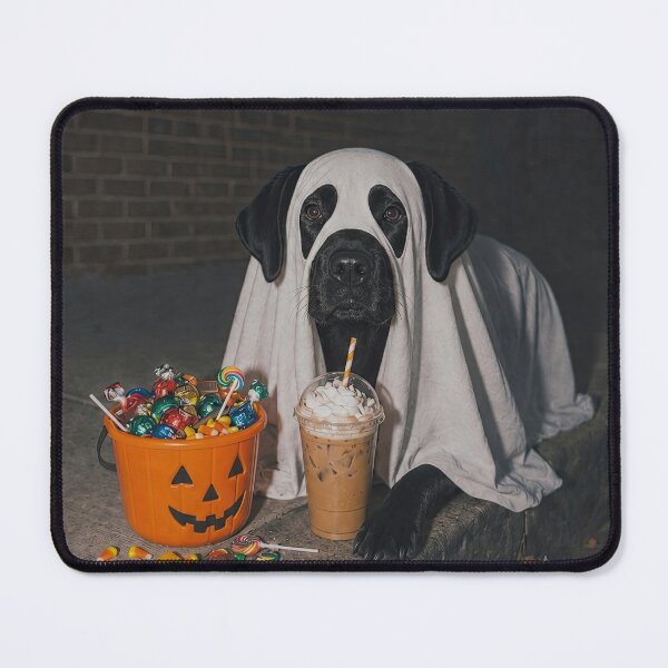 Item preview, Dog Ghost Boo Iced Coffee Pumpkin Halloween designed and sold by Stivaktis Art Daily.