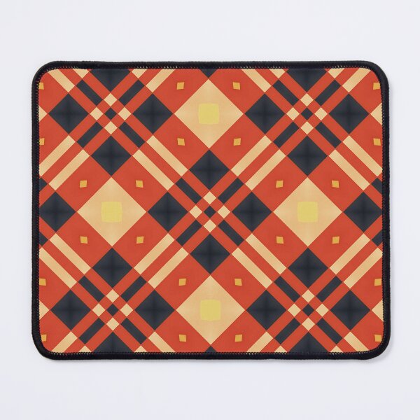 Item preview, Vibrant plaid pattern with bold orange, yellow, and dark tones designed and sold by PenguinWinter.