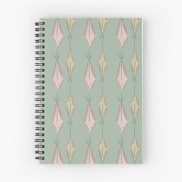 Item preview, A1 Hand Drawn Woven Fish Geometric Pattern - Sage Blush designed and sold by MaddaMom.
