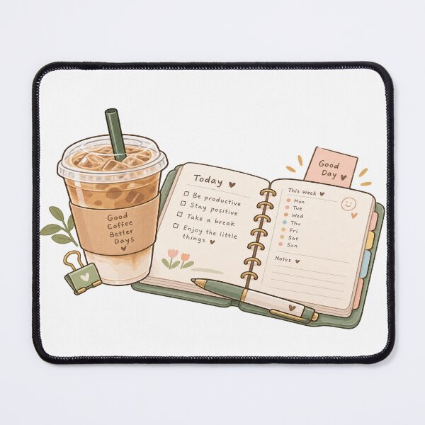 Item preview, Good Coffee Better Days - Cute Planner & Iced Coffee Aesthetic designed and sold by MaafiaArtsThai.