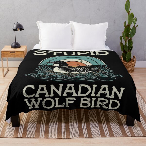 Item preview, Stupid Canadian Wolf Bird Funny Saying Humor Men Women designed and sold by JaredDeShop.