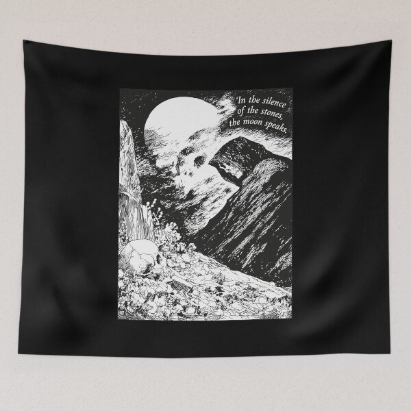 Item preview, Dark Moon Over Bone Mound Engraving designed and sold by MONALAMOUREA.