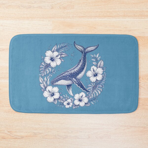 Item preview, Humpback Whale Botanical Line Art Design designed and sold by MOCH- ART.