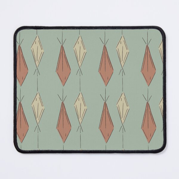 Item preview, A2 Hand Drawn Woven Fish Geometric Pattern - Sage Terracotta designed and sold by MaddaMom.