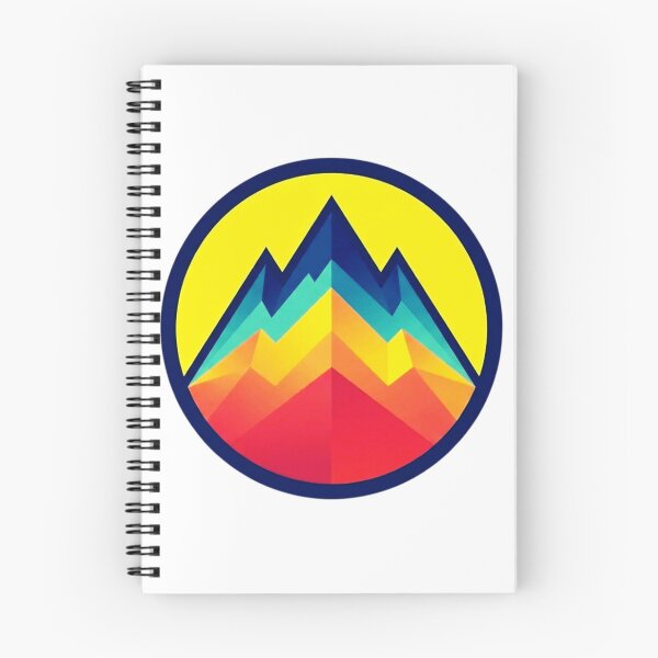 Item preview, Geometric Sunset Mountain Badge designed and sold by GabeMountainArt.