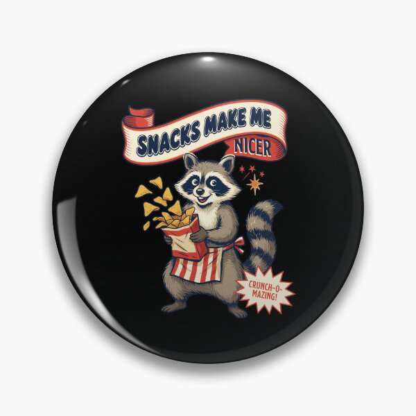 Item preview, Snacks Make Me Nicer Raccoon Illustration designed and sold by CYNTHTHOMPSON.