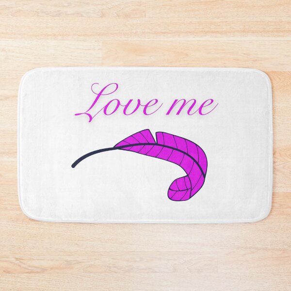 Item preview, Love Me – Neon Pink Feather Typography designed and sold by VariusDesigns.