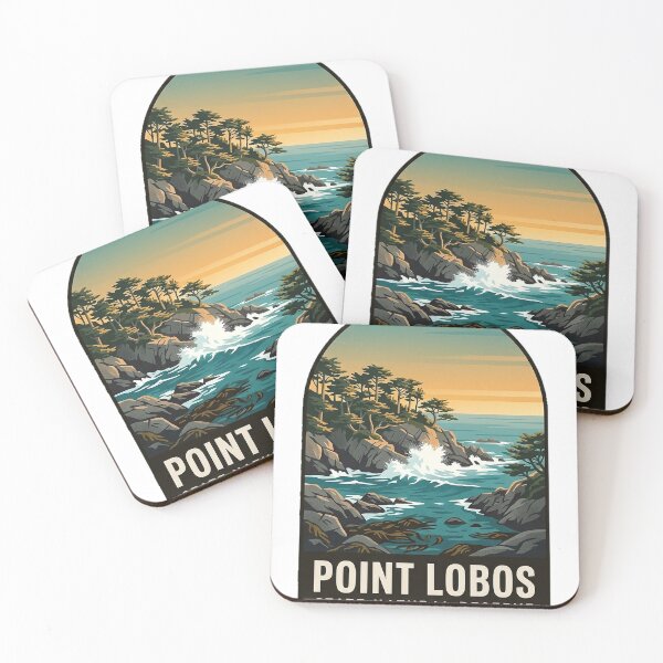 Item preview, Point Lobos State Natural Reserve Vintage WPA Travel Badge Sticker designed and sold by DetourDgn.