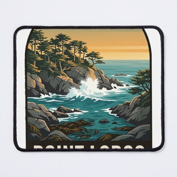 Item preview, Point Lobos State Natural Reserve Vintage WPA Travel Badge Sticker designed and sold by DetourDgn.