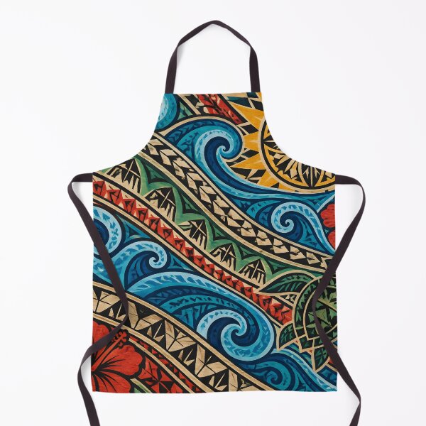 Item preview, Polynesian Mix Sea Turtle Ocean Waves Hibiscus Sunburst designed and sold by GrinGalore.