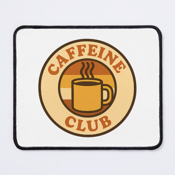Item preview, Caffeine Club Retro Brown  Gold Badge  Vintage Coffee Lover Sticker designed and sold by jeremyahgrau.