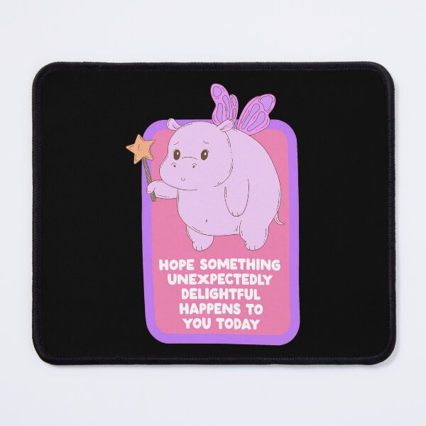 Item preview, Wishing Hippo with Fairy Wings Positive Message designed and sold by CYNTHTHOMPSON.