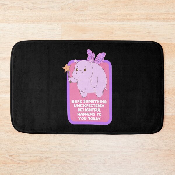 Item preview, Wishing Hippo with Fairy Wings Positive Message designed and sold by CYNTHTHOMPSON.